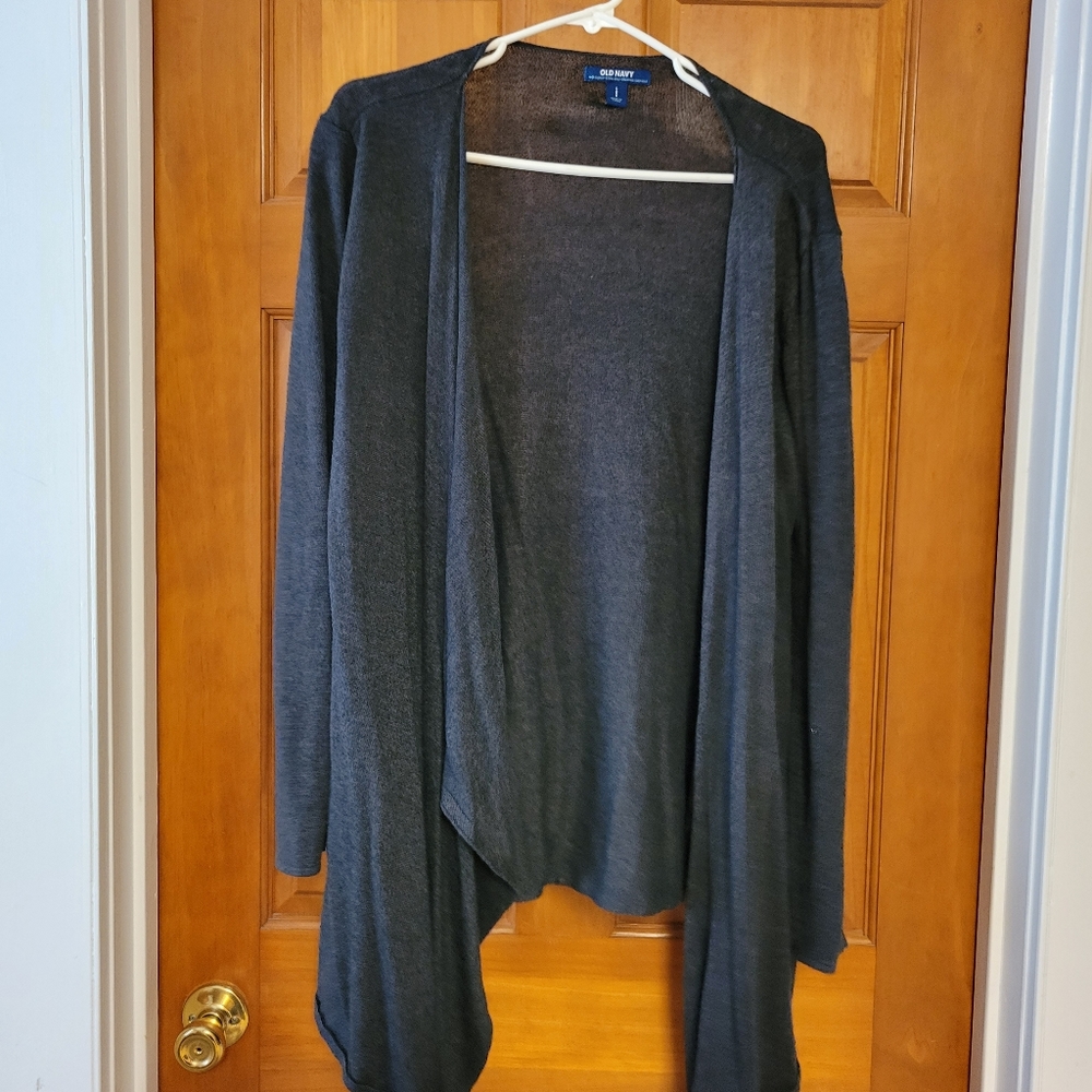 Dark gray open sweater